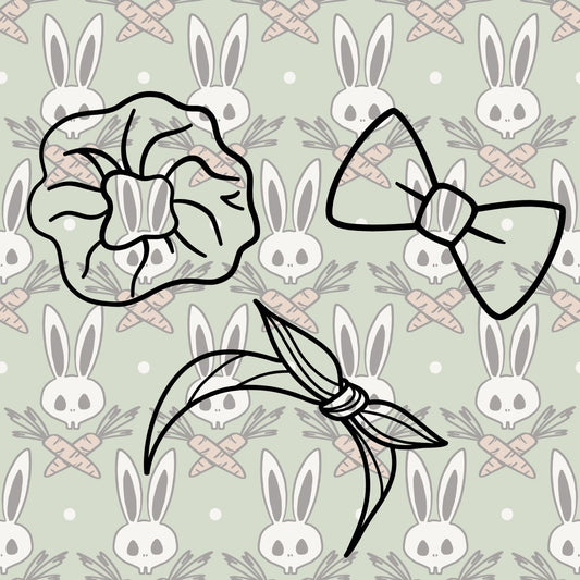 Hair Accs - Bunny, bones and bloom - Carrot Crossbones