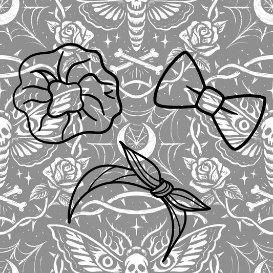 Hair Accs - Back to Black - Moonlit Moth