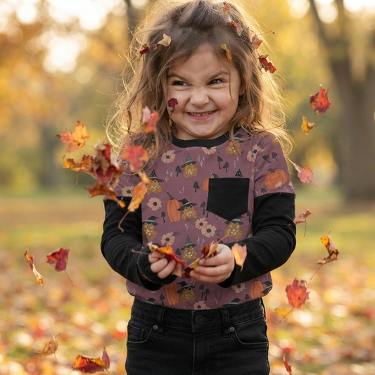 Layered T-shirt - Autumn Spells - Toadstool Tales